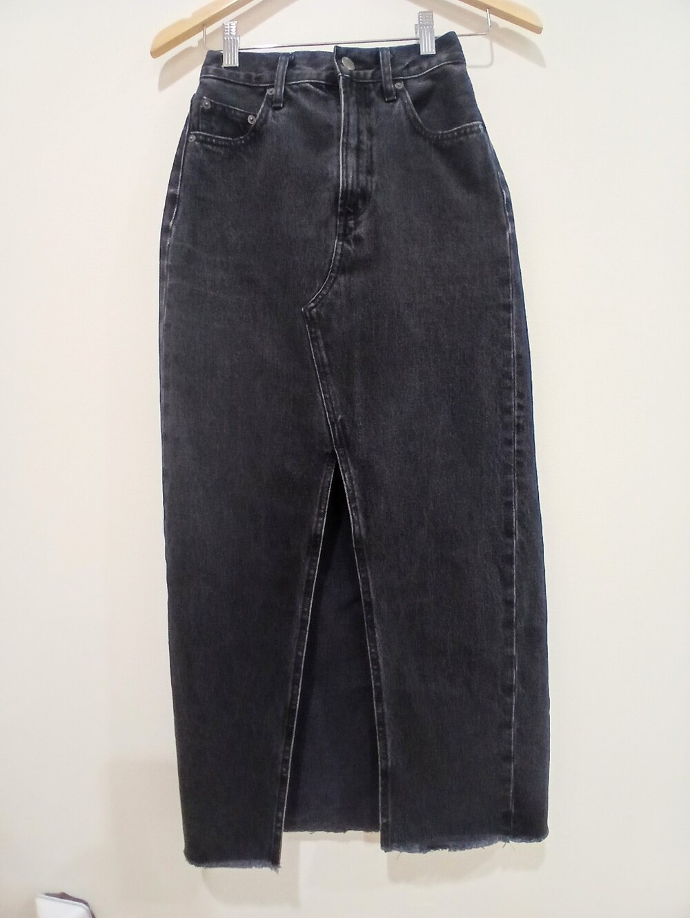 Aritizia DENIM FORUM The 90's Vintage Maxi Jean Skirt SZ 23